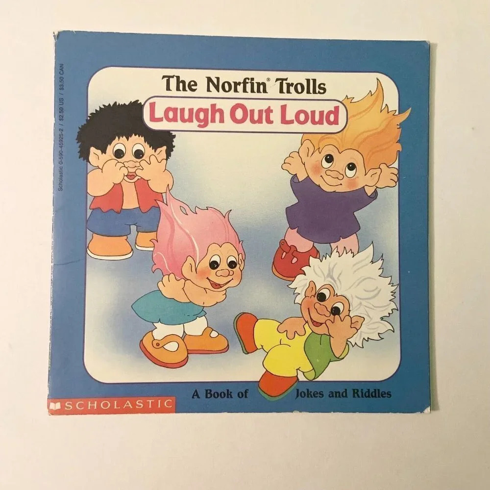 Vintage 1992 The Norfin Trolls Laugh Out Loud Book Of Jokes Riddles Scholastic
